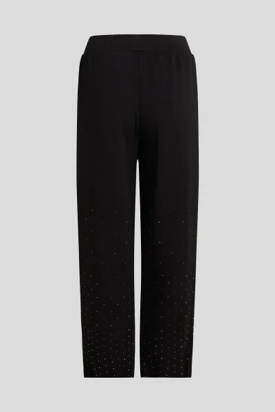 Tepláky Karl Lagerfeld Rhinestone Rain Sweatpant Black
