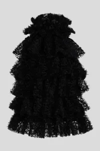 Blúzka Karl Lagerfeld Karl Studio Ruffle Mesh Top Black