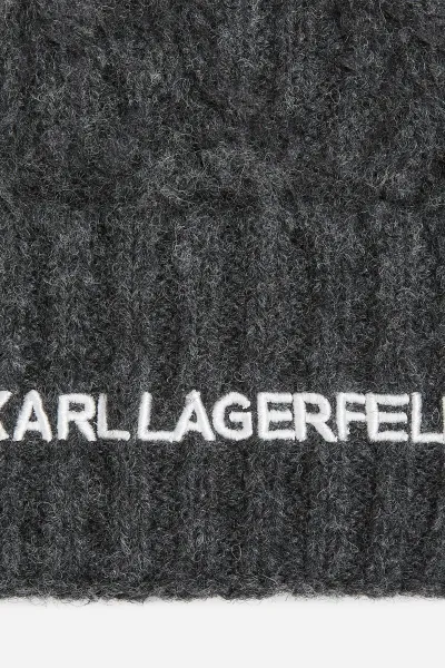 Čiapka Karl Lagerfeld šedá farba, A4W33012