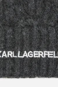 Čiapka Karl Lagerfeld šedá farba, A4W33012