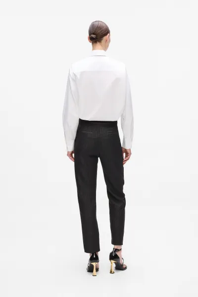 Blúzka Karl Lagerfeld Retro Poplin Bow Blouse White