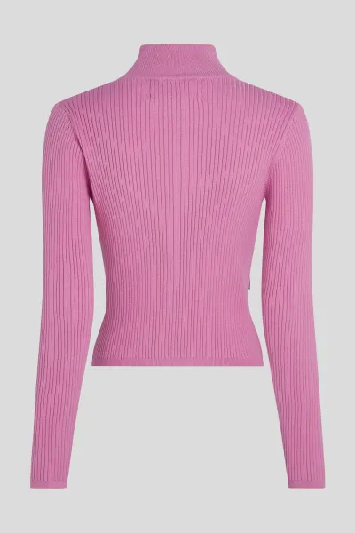 Kardigán Karl Lagerfeld Knit Cardigan Opera Mauve