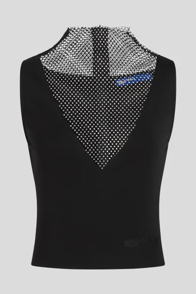 Top Karl Lagerfeld Jeans Klj Chainmail Top Black