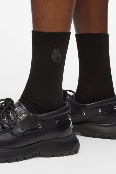 Ponožky Karl Lagerfeld K/Kameo Logo Sock 3P Black