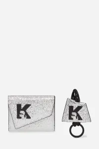 Peňaženka + kľúčenka Karl Lagerfeld Jeans strieborná farba, A4W32063