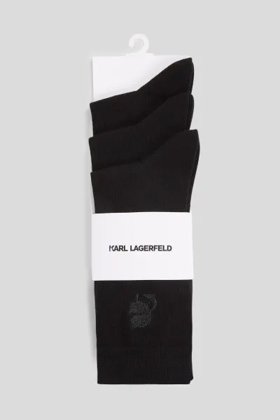Ponožky Karl Lagerfeld K/Kameo Logo Sock 3P Black
