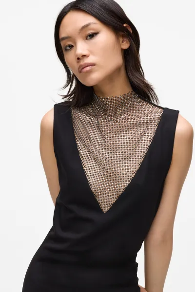 Šaty Karl Lagerfeld Jeans Klj Chainmail Dress Black