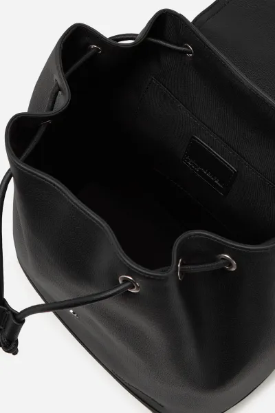 Ruksak Karl Lagerfeld Jeans dámsky, čierna farba, veľký, jednofarebný, A4W30141
