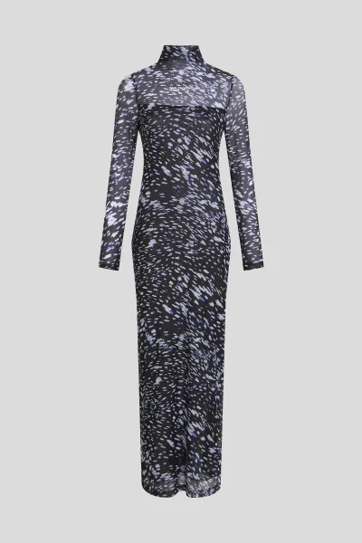 Šaty Karl Lagerfeld Jeans Klj Ls Mesh Lights Aop Dress Digital Light Aop