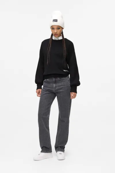 Sveter Karl Lagerfeld Jeans Klj Reg Balloon Sleeve Sweater Black