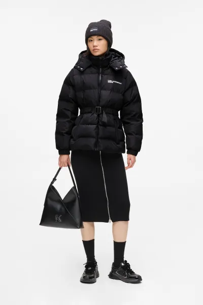 Bunda Karl Lagerfeld Jeans Klj Belted Puffer Black