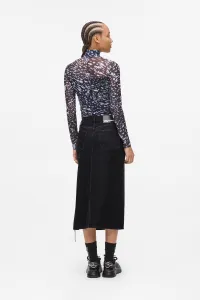 Sukňa Karl Lagerfeld Jeans Klj Tied Denim Midi Skirt Stone Washed Black