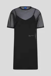 Šaty Karl Lagerfeld Jeans čierna farba, mini, rovný strih, A4W13048