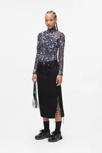 Sukňa Karl Lagerfeld Jeans Klj Tied Denim Midi Skirt Stone Washed Black