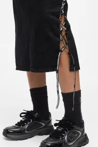 Sukňa Karl Lagerfeld Jeans Klj Tied Denim Midi Skirt Stone Washed Black