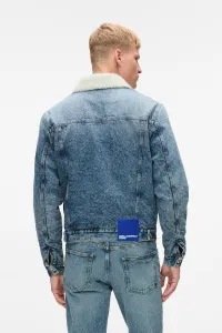 Bunda Karl Lagerfeld Jeans Klj Reg Shearling Denim Jacket Washed Mid Blue