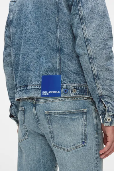 Bunda Karl Lagerfeld Jeans Klj Reg Shearling Denim Jacket Washed Mid Blue