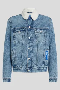 Bunda Karl Lagerfeld Jeans Klj Reg Shearling Denim Jacket Washed Mid Blue