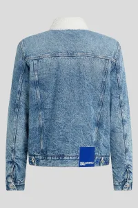 Bunda Karl Lagerfeld Jeans Klj Reg Shearling Denim Jacket Washed Mid Blue