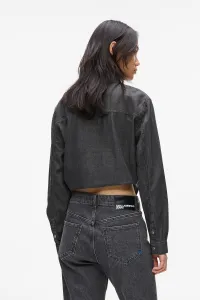 Blúzka Karl Lagerfeld Jeans Klj Denim Wrap Blouse Washed Black