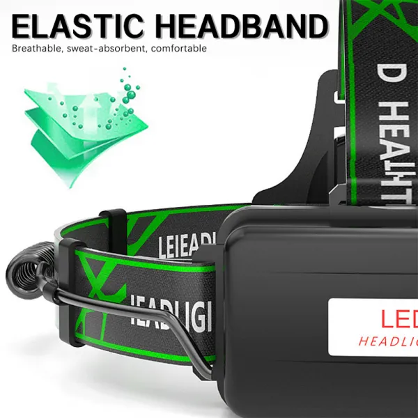 MG LC2 LED čelovka, čierna/zelená