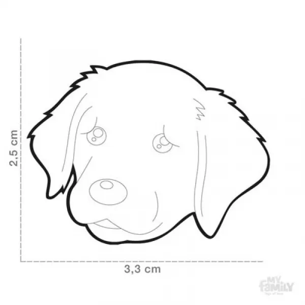 MF GOLDEN RETRIEVER 2,5x3,3cm gravírovateľný prívesok
