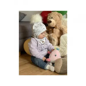 Jesenná dievčenská čiapočka so šatkou na krk New Baby Spesial One 68 (4-6m)