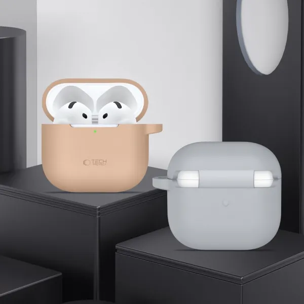 Tech-Protect Silicone Hook puzdro na Apple AirPods 4, čierne