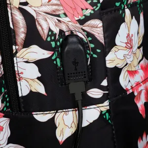 MG Bcross batoh so vstavaným USB káblom 20L, pink flowers