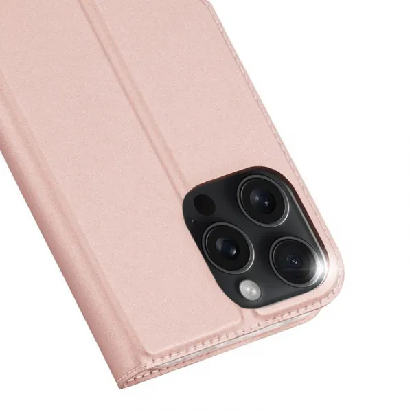 Dux Ducis Skin Pro knižkové puzdro na iPhone 16 Pro Max, ružové