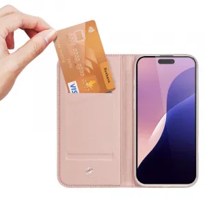 Dux Ducis Skin Pro knižkové puzdro na iPhone 16 Pro Max, ružové