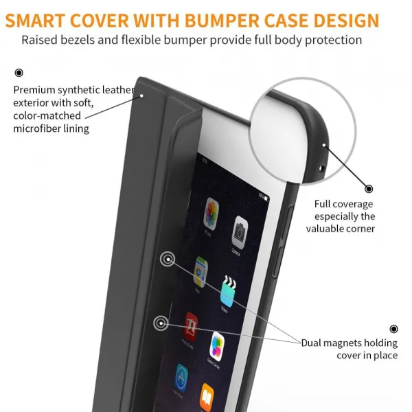 Tech-Protect Smart Case puzdro na iPad 9.7'' 2017/2018, čierne (TEC759520)