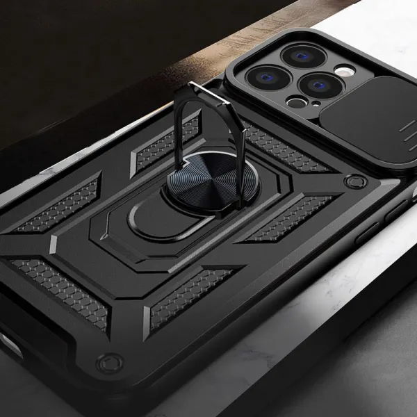 MG Hybrid Armor Camshield kryt na Xiaomi Redmi A1 Plus, čierny