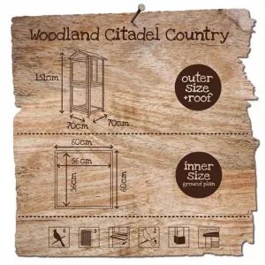 DUVO+ Voliéra Citadel pre vtáctvo 70x70x151cm drevená