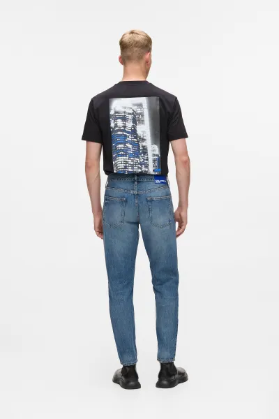 Džínsy Karl Lagerfeld Jeans Klj Tapered Denim Tinted Dark Blue Dstr
