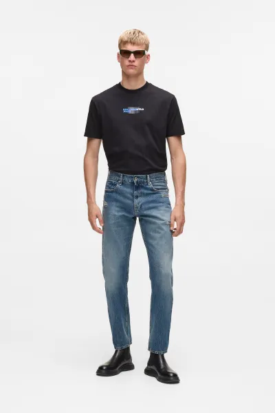 Džínsy Karl Lagerfeld Jeans Klj Tapered Denim Tinted Dark Blue Dstr