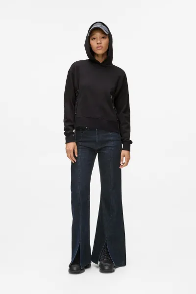 Džínsy Karl Lagerfeld Jeans Klj Hr Flared Denim W/Slit Rinse Blue