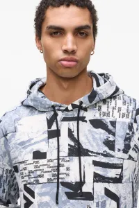 Mikina Karl Lagerfeld Jeans Klj Relaxed Aop Hoodie Urban Texture Aop