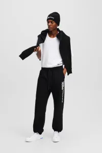Tepláky Karl Lagerfeld Jeans Klj Text Logo Slim Sweatpant Black