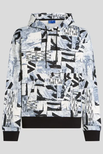 Mikina Karl Lagerfeld Jeans Klj Relaxed Aop Hoodie Urban Texture Aop