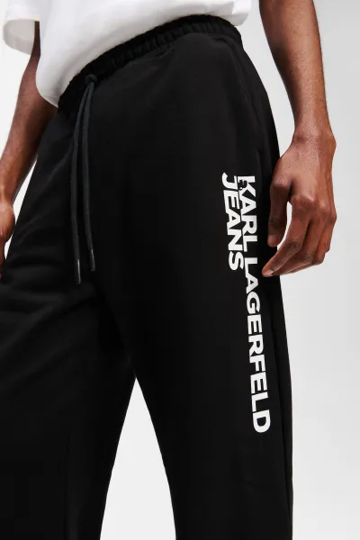 Tepláky Karl Lagerfeld Jeans Klj Text Logo Slim Sweatpant Black