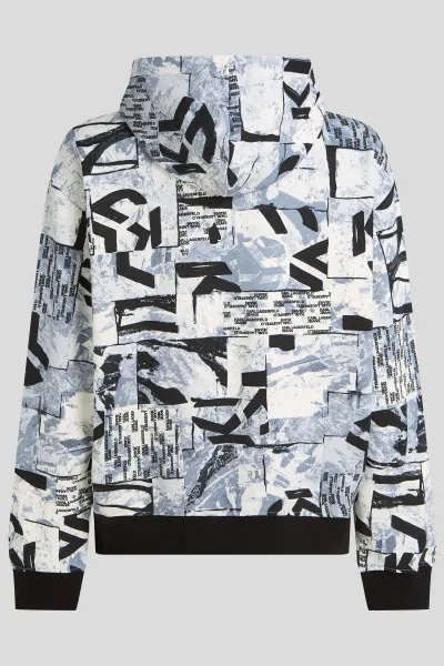 Mikina Karl Lagerfeld Jeans Klj Relaxed Aop Hoodie Urban Texture Aop