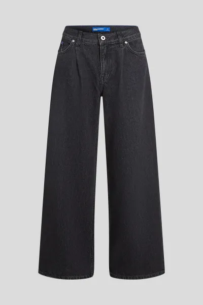 Džínsy Karl Lagerfeld Jeans Klj Lr Wide Leg Denim Washed Black