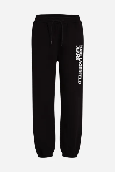 Tepláky Karl Lagerfeld Jeans Klj Text Logo Slim Sweatpant Black