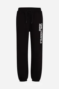 Tepláky Karl Lagerfeld Jeans Klj Text Logo Slim Sweatpant Black