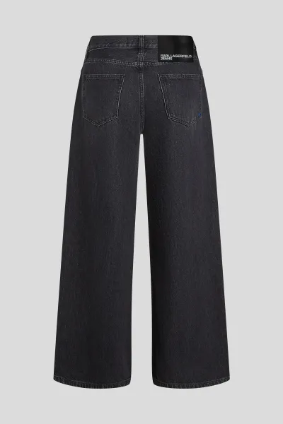 Džínsy Karl Lagerfeld Jeans Klj Lr Wide Leg Denim Washed Black