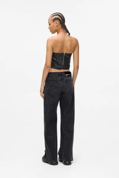 Džínsy Karl Lagerfeld Jeans Klj Lr Wide Leg Denim Washed Black