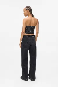 Džínsy Karl Lagerfeld Jeans Klj Lr Wide Leg Denim Washed Black