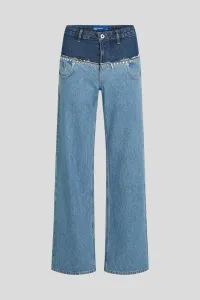 Džínsy Karl Lagerfeld Jeans Klj Mr Relaxed Blocked Denim Mid Blue Blocked