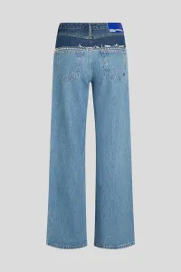 Džínsy Karl Lagerfeld Jeans Klj Mr Relaxed Blocked Denim Mid Blue Blocked